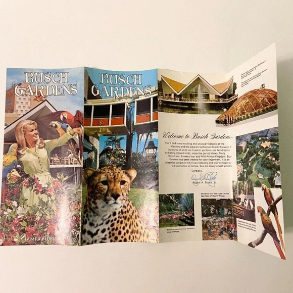 Vintage 1960s Busch Gardens Cypress Knee Museum Gardens Brochures Pamphlets - Picture 3 of 10